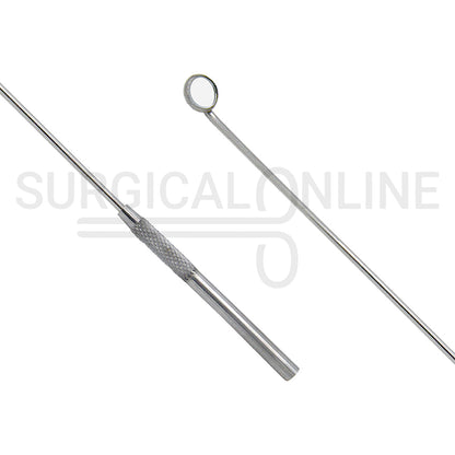 Laryngeal Mirror #000 10mm Angled Mirror With Grip Handle 7.6″