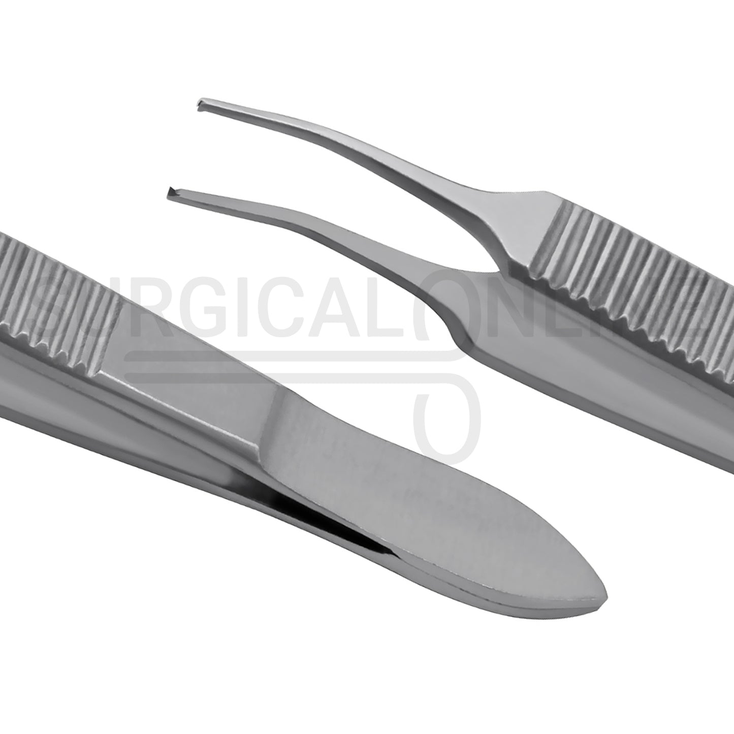 Graefe Iris Forceps Full Curved. 1/2 Teeth 3.00"