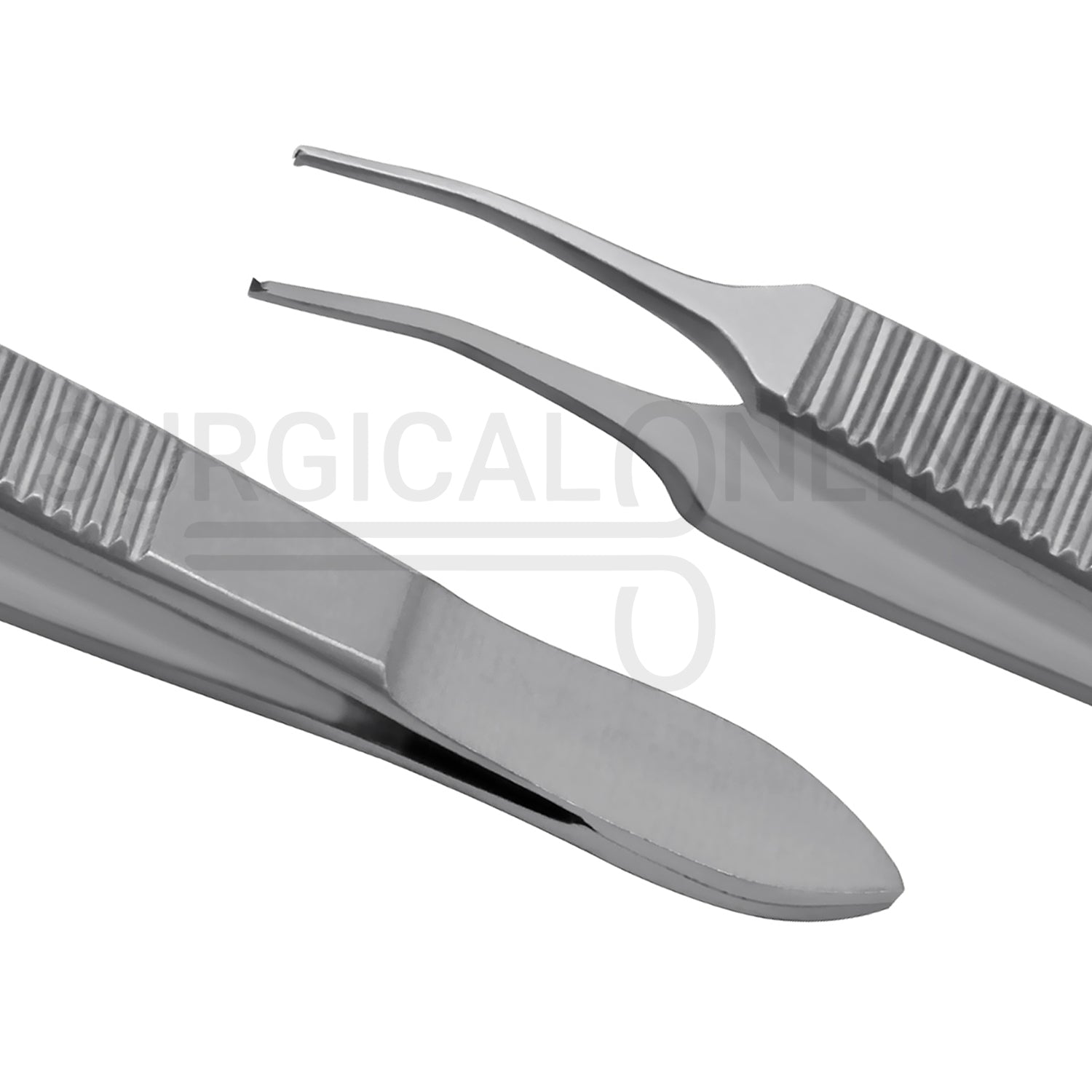 Graefe Iris Forceps Full Curved. 1/2 Teeth 3.00"