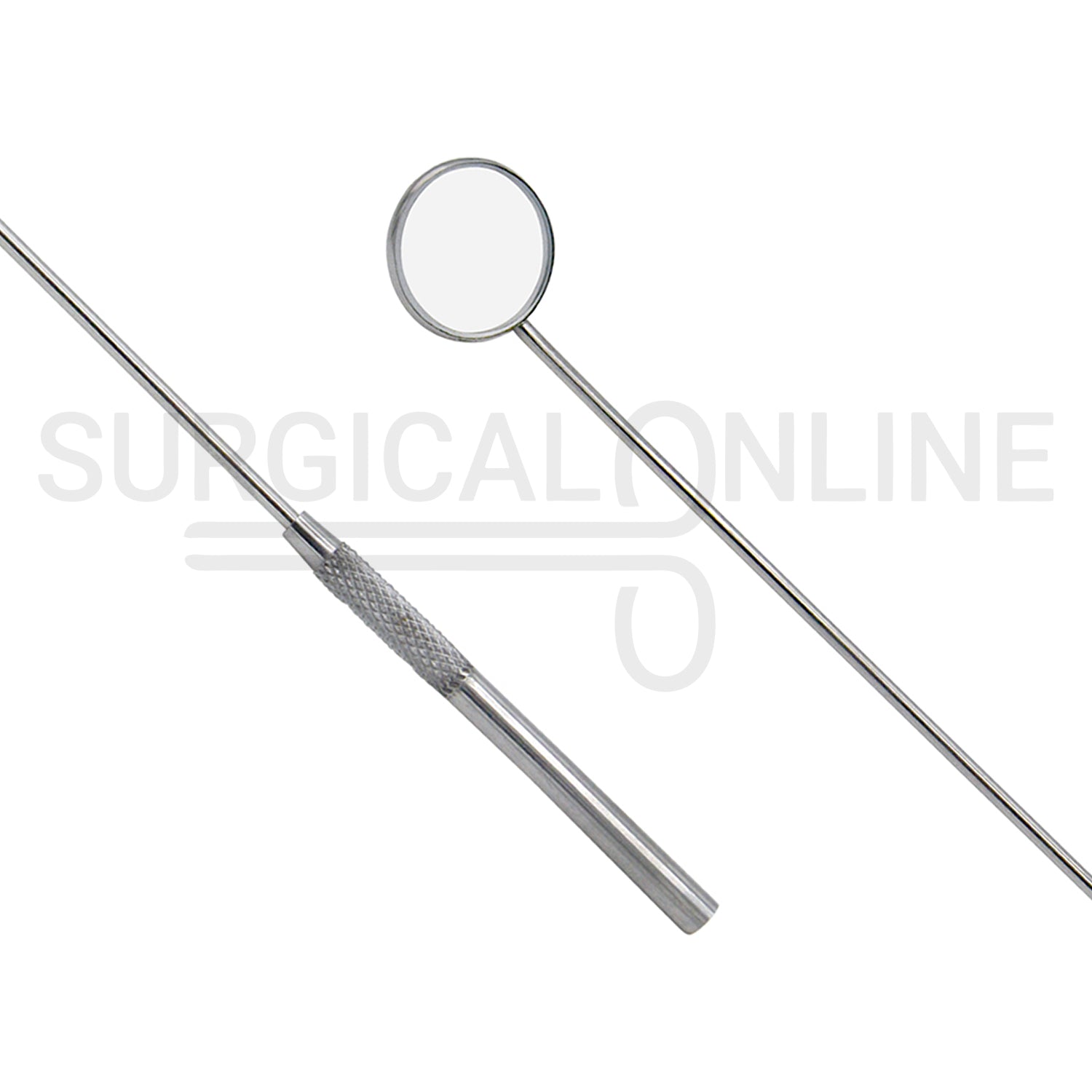 Laryngeal Mirror #4 22mm Angled Mirror With Grip Handle 8"