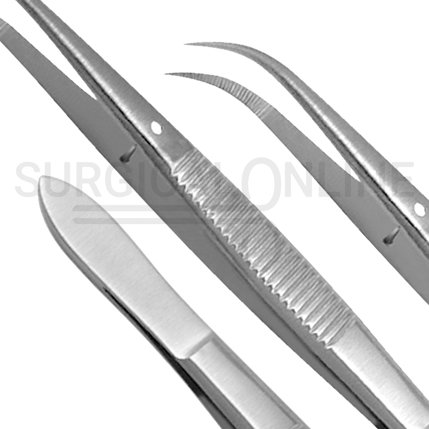 Splinter Forceps 4.50" Fine Point Curved Serrated Tips