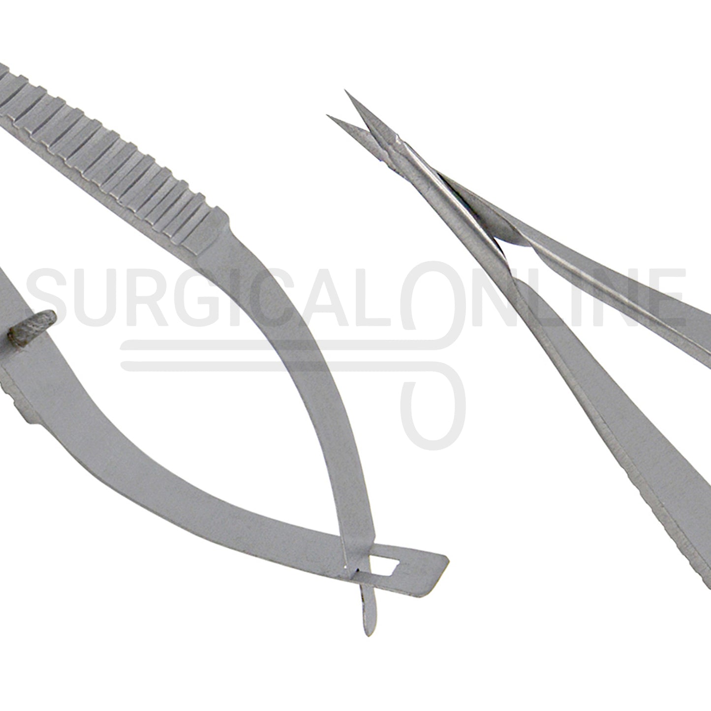 Micro Vannas Scissors Spring Handle 3″ Straight Sharp Blades