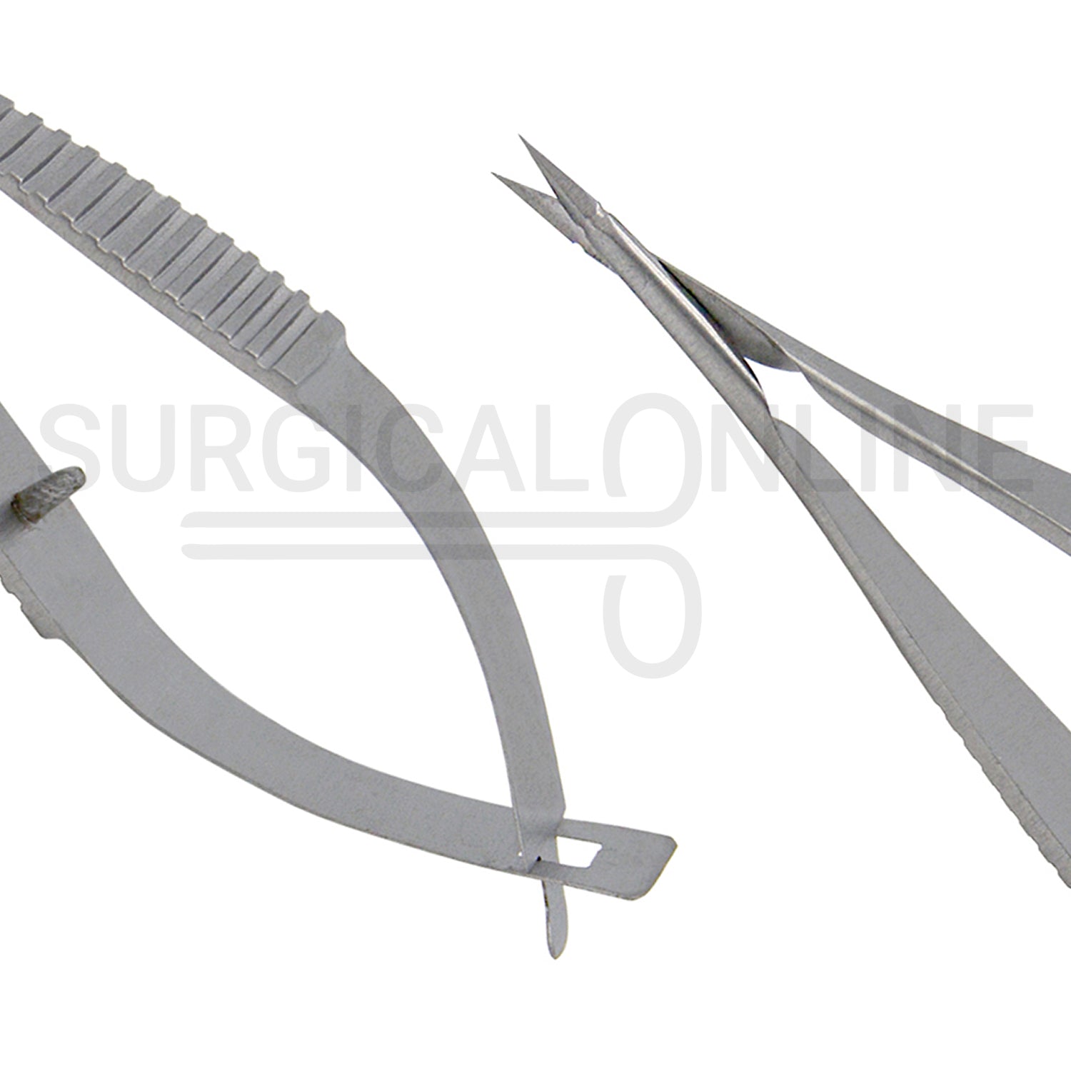 Micro Vannas Scissors Spring Handle 3″ Straight Sharp Blades
