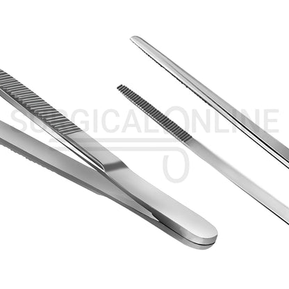 Wilde Dressing Forceps 5.00" Angular Serrated Tips