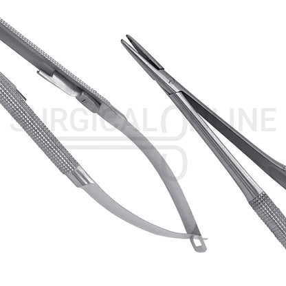 Castroviejo Needle Holder 5.5″ Straight Serrated Tip With Lock