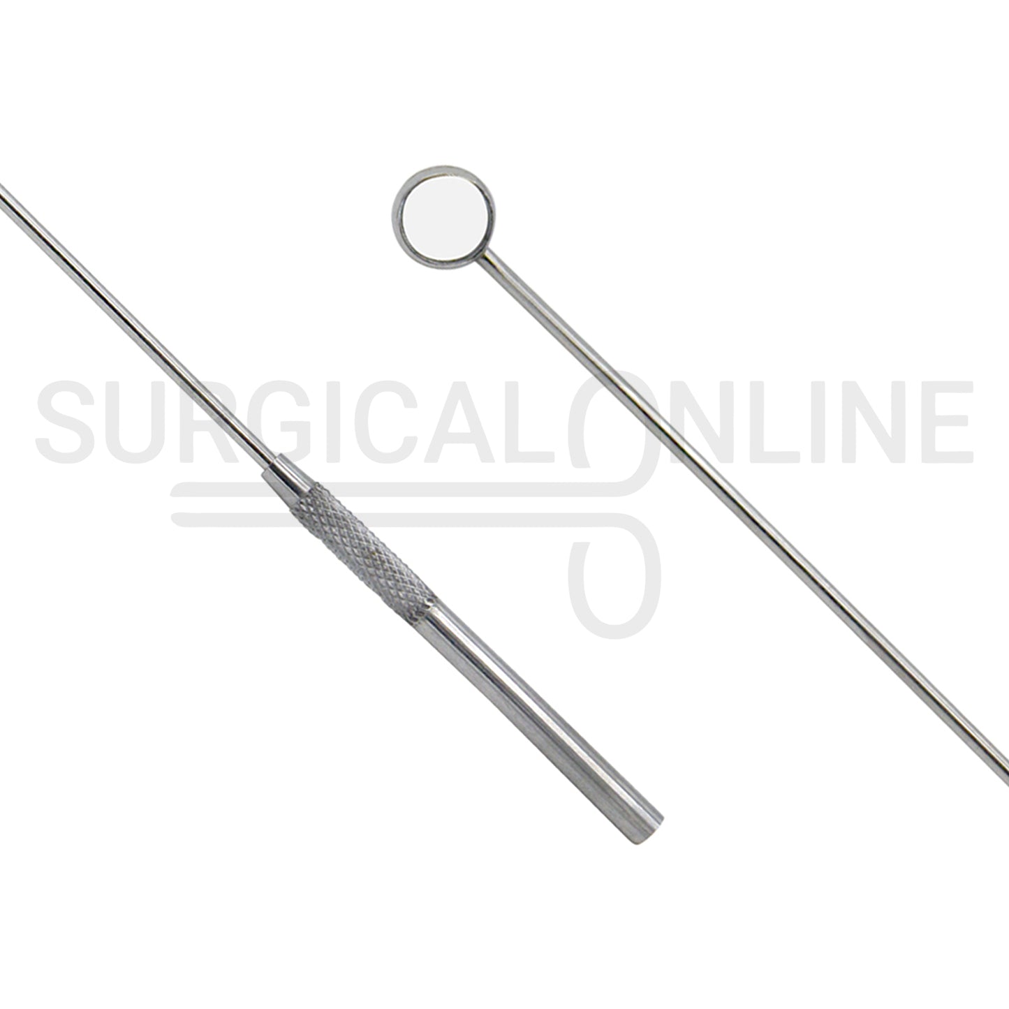 Laryngeal Mirror #0 14mm Angled Mirror With Grip Handle 7.7"
