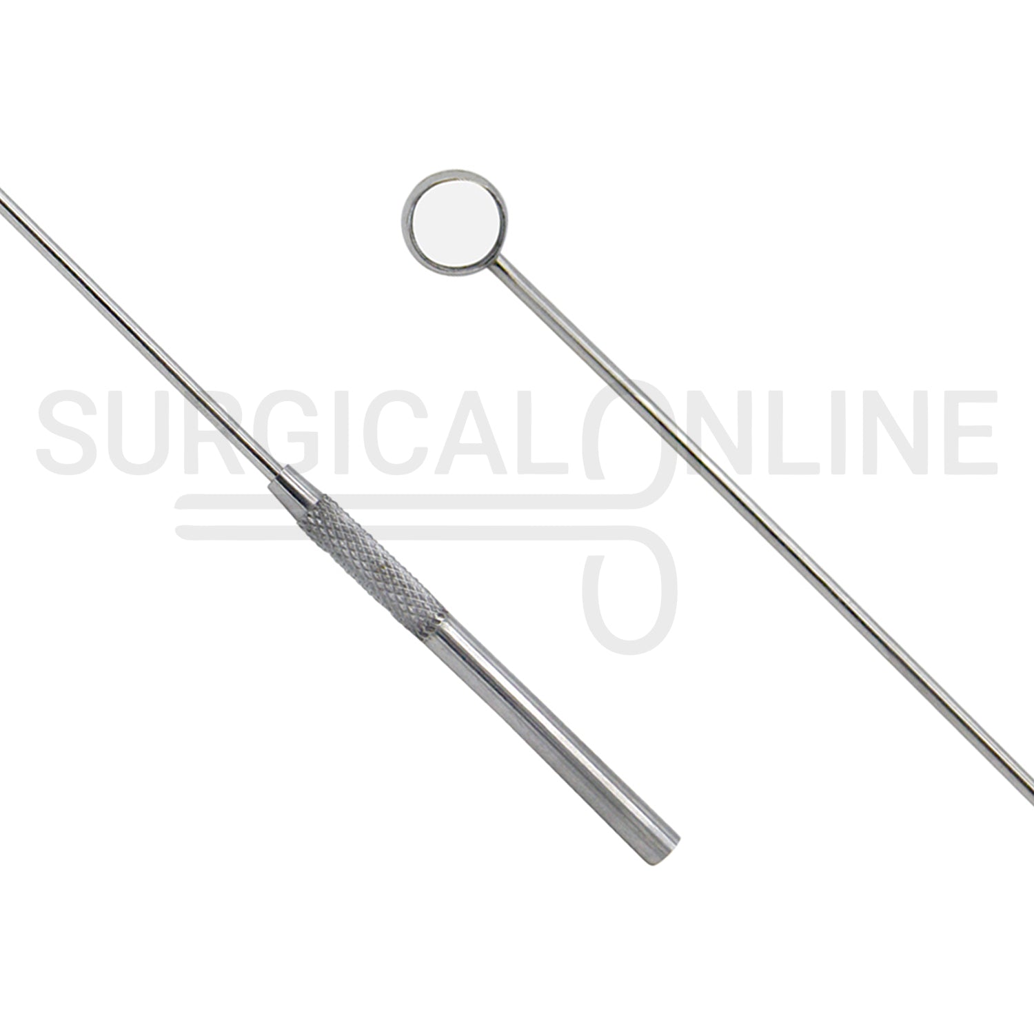 Laryngeal Mirror #0 14mm Angled Mirror With Grip Handle 7.7"