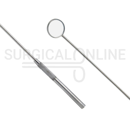 Laryngeal Mirror #3 20mm Angled Mirror With Grip Handle 8"