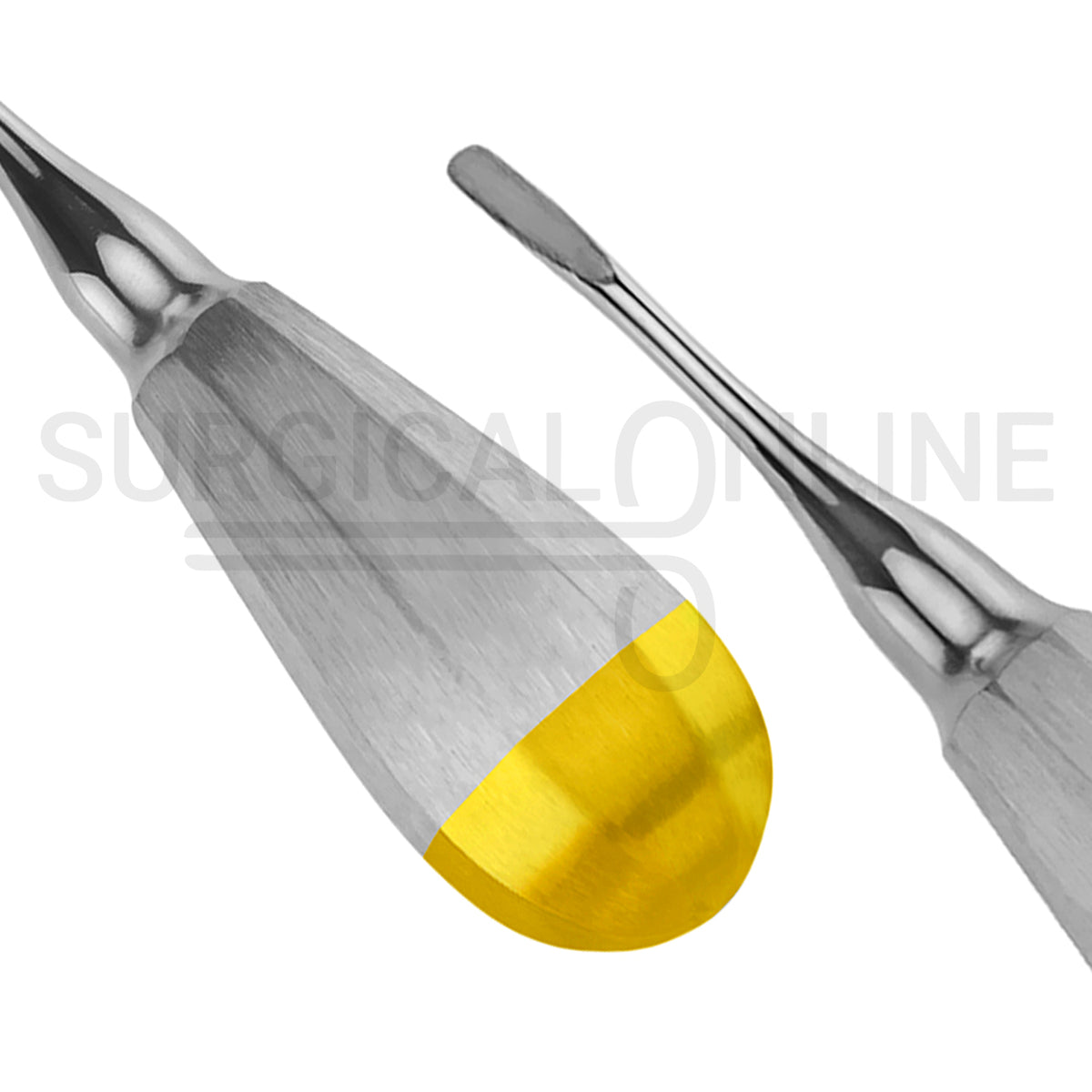 Luxating Elevator 5mm Curved Tip 5″ Half Gold Handle
