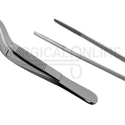 Jansen Bayonet Ear Forceps 6.25" Serrated Tips