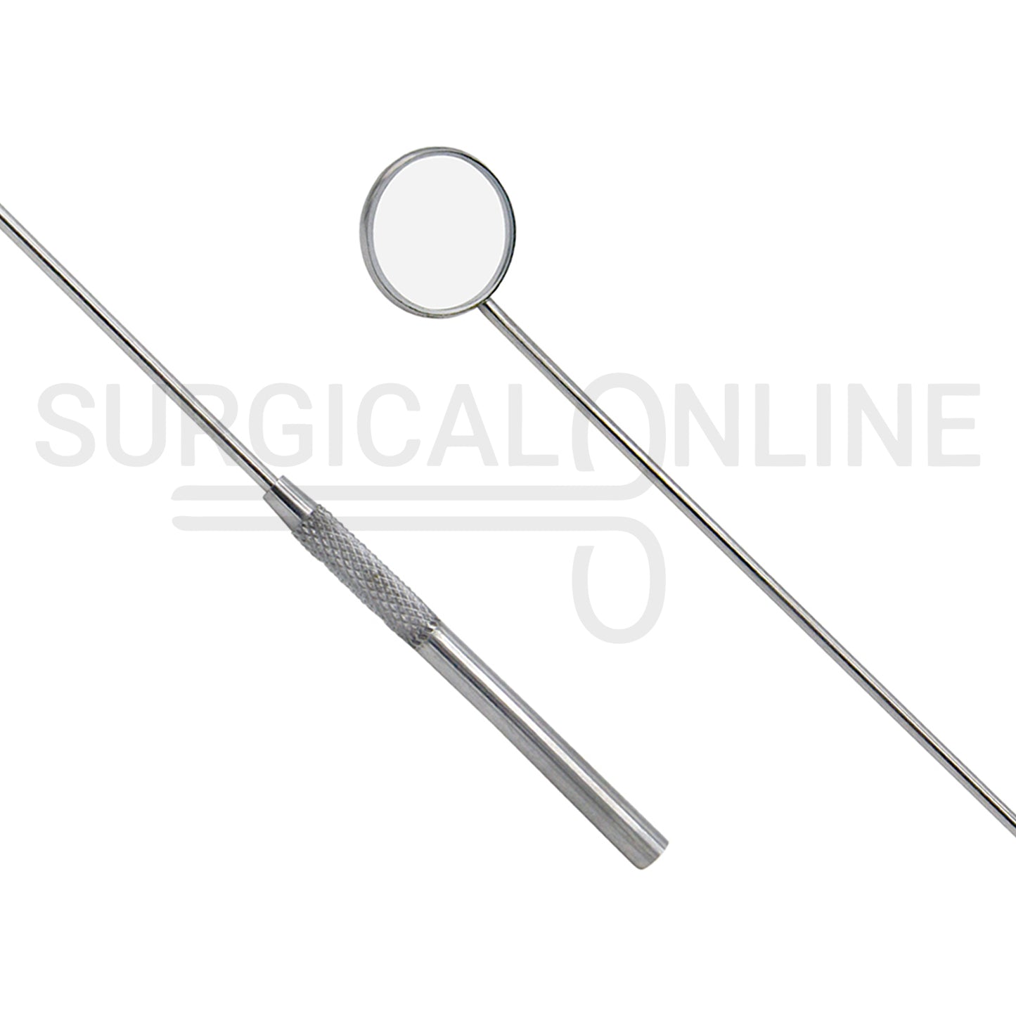 Laryngeal Mirror #5 24mm Angled Mirror With Grip Handle 8"