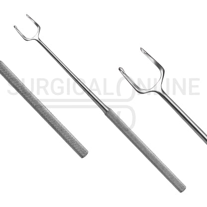 Joseph Skin Hook Single Ended Sharp 2 Prong 12mm 6.25"