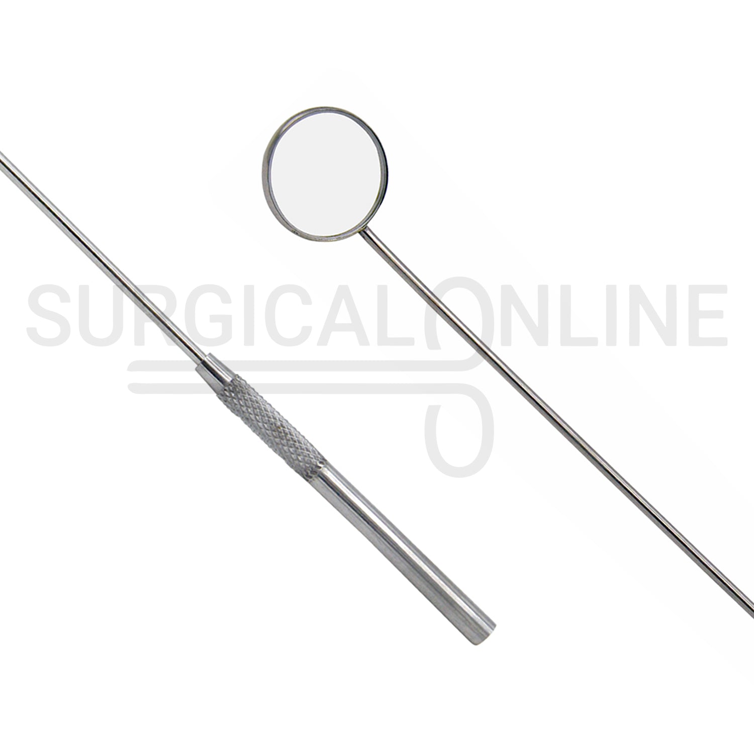 Laryngeal Mirror #6 26mm Angled Mirror With Grip Handle 8"