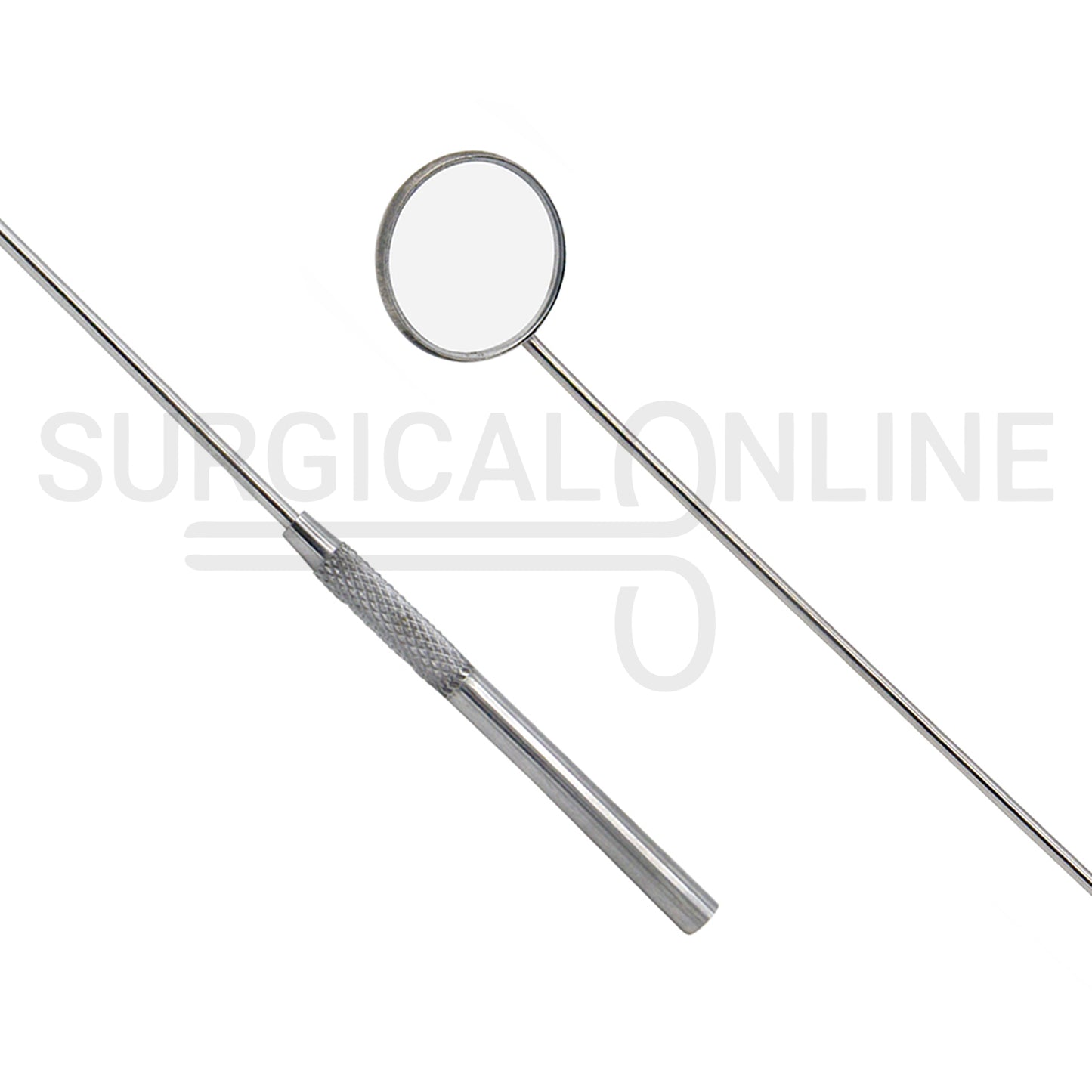 Laryngeal Mirror #7 28mm Angled Mirror With Grip Handle 8"