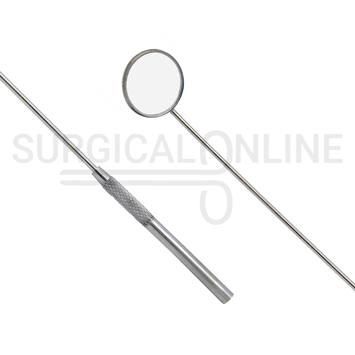 Laryngeal Mirror #7 28mm Angled Mirror With Grip Handle 8"