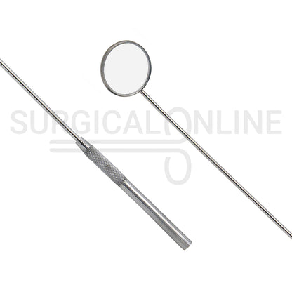 Laryngeal Mirror #7 28mm Angled Mirror With Grip Handle 8"