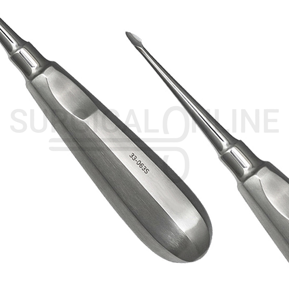 Dental Spade Concave Root Elevator #63S Curved 6″