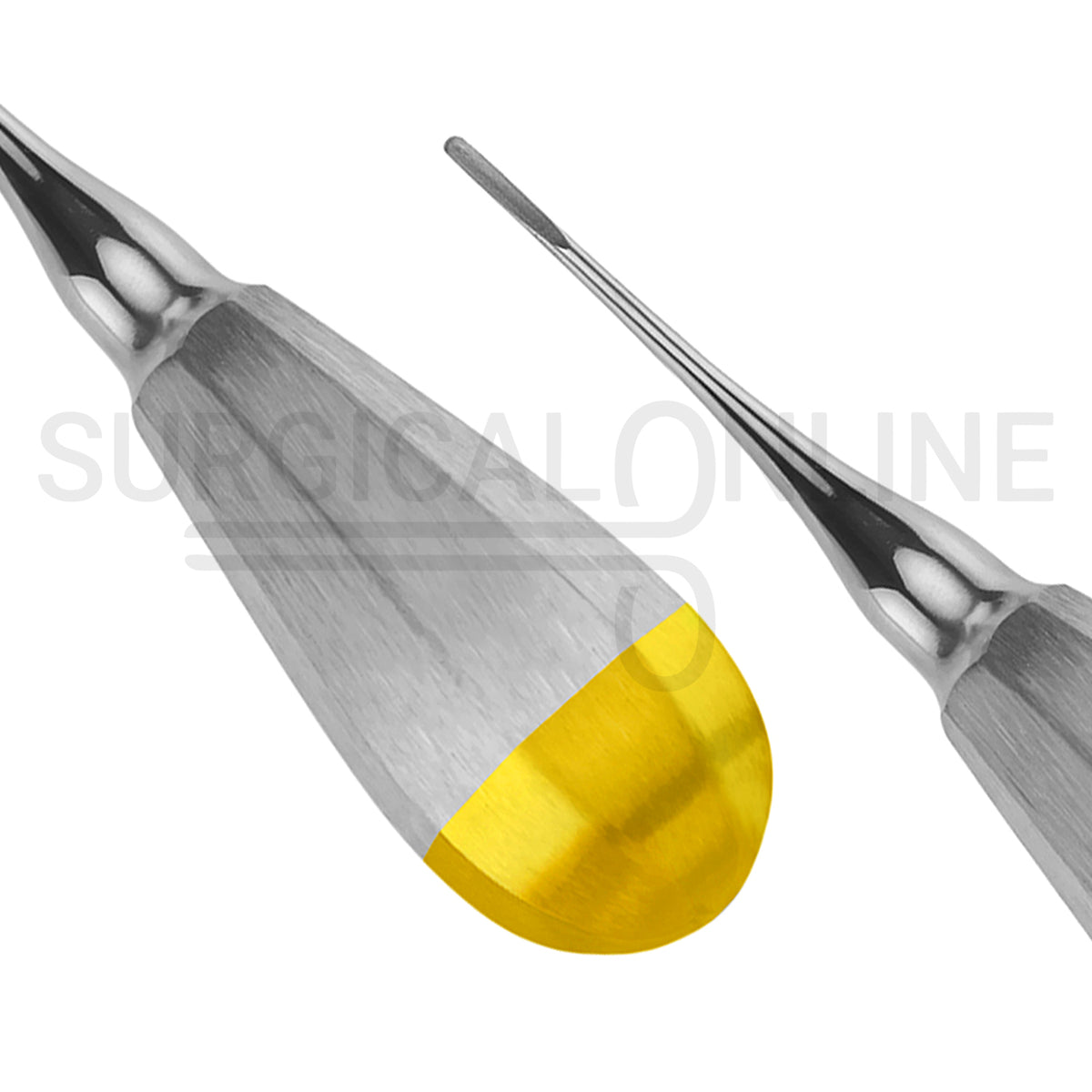 Luxating Elevator 2mm Straight Tip 5″ Half Gold Handle