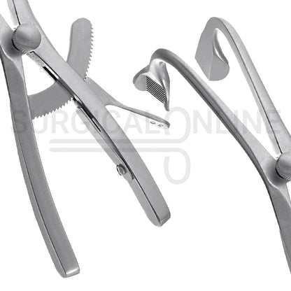Denhart Mouth Gag 5.5″ With Serrated Curved Blades & Grip Lock