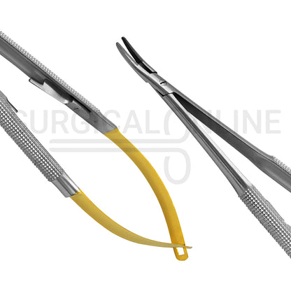 TC Castroviejo Needle Holder 7″ Curved With Lock
