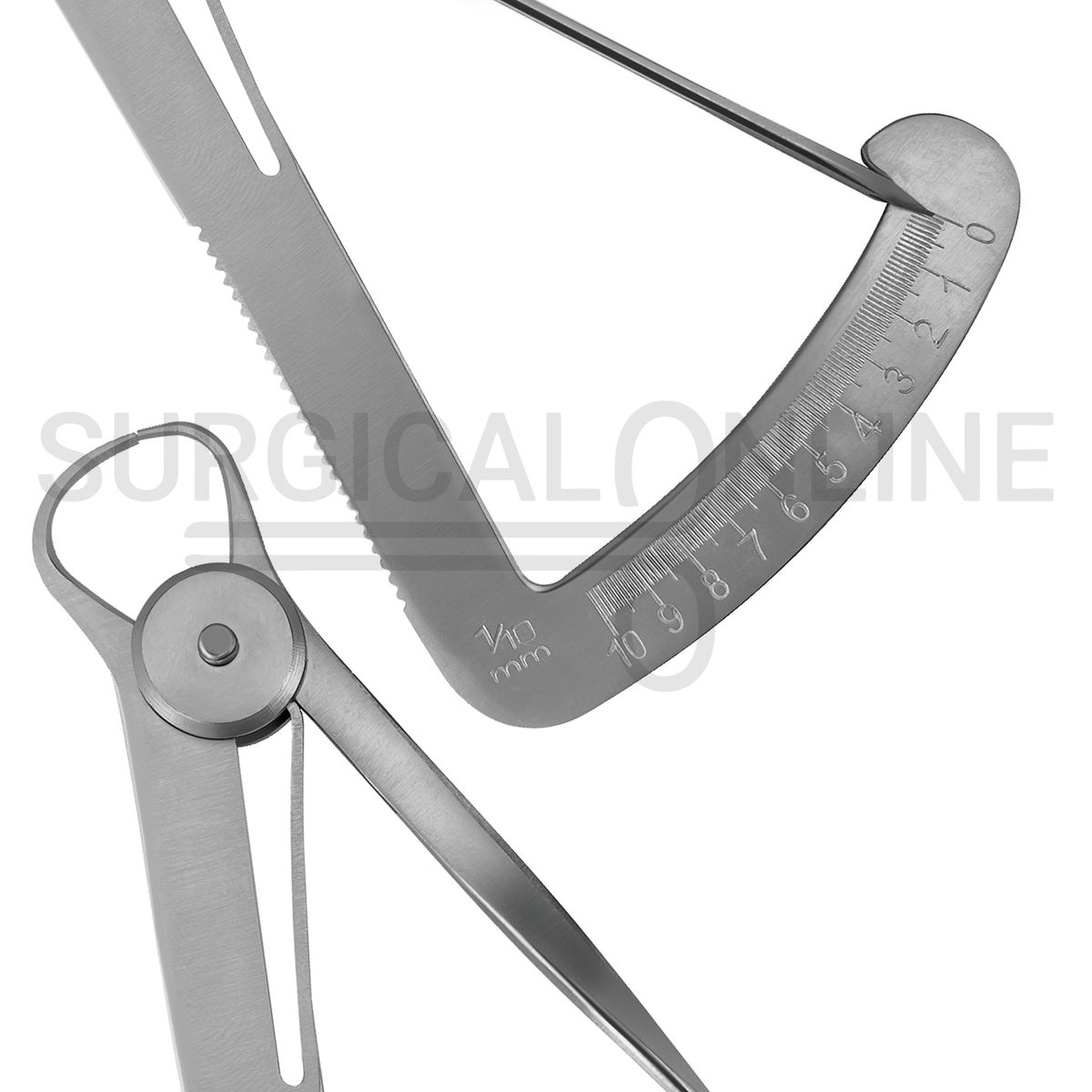 Crown Gauge Iwanson Spring Caliper 4″ Sharp Tips 0–10mm Scale