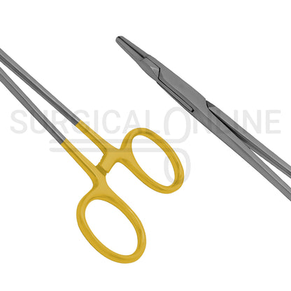 TC Ryder Needle Holder 8″ Serrated Jaws With Gold-Plated Handles