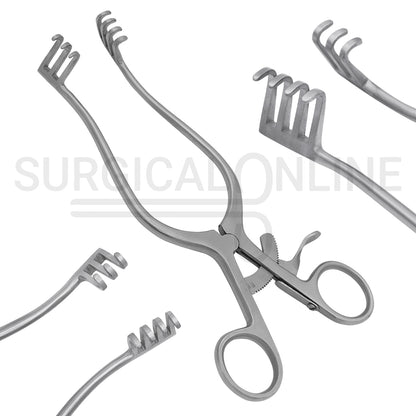 Weitlaner Self-Retaining Retractor 3X4 Prong Blunt 9.50"