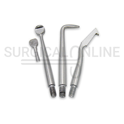 Manual Crown Remover 7.5″ Double Ended With 3 Attachment Tips Set