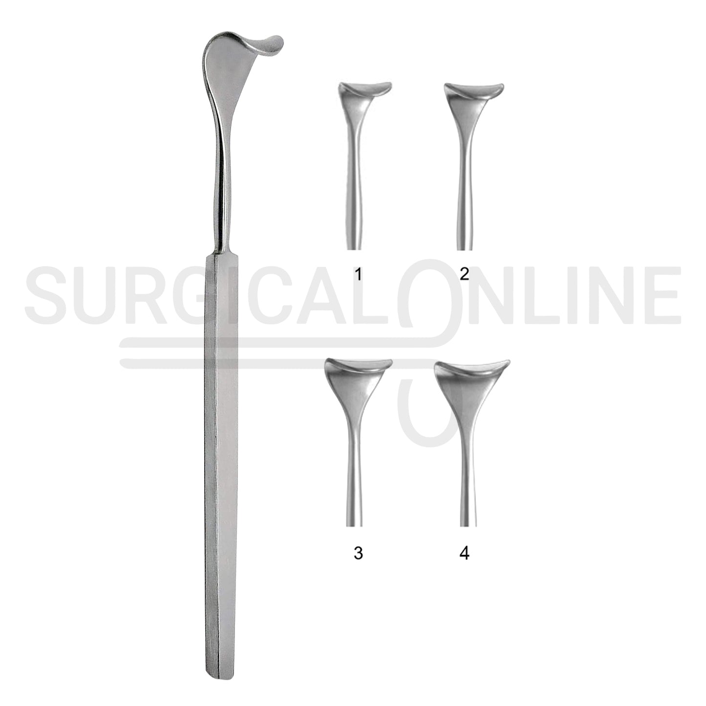 4 Pcs Desmarres Eyelid Retractor 5.5″ Size-1, 2, 3, & 4 Set