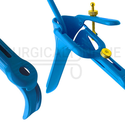 LLETZ LEEP Pederson Vaginal Speculum Blue Coated Large