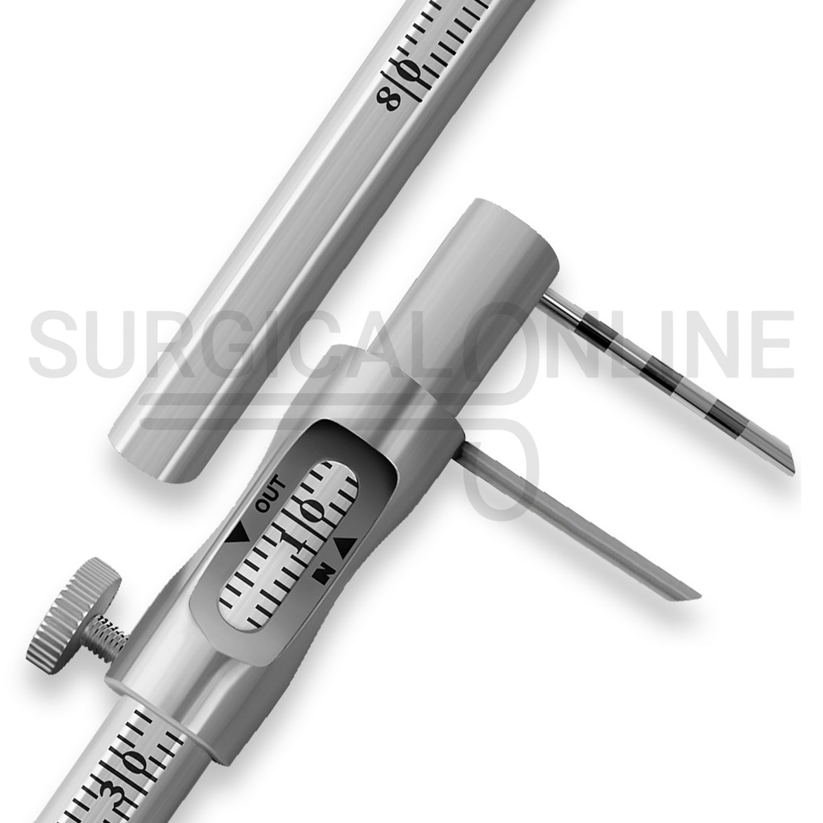 Krekeler Sliding Caliper Round Gauge 5″ 0–80mm Straight