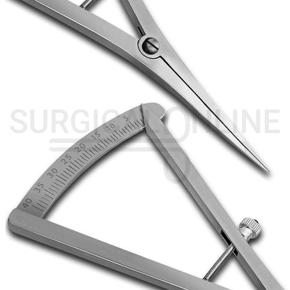Castroviejo Caliper 3.5″ Straight Graduated 0–40mm