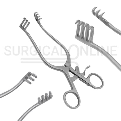Weitlaner Self-Retaining Retractor 3X4 Prong Sharp 5.50"