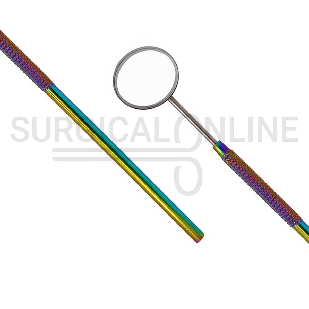 Multi Rainbow Color Dental Mouth Mirror #5 With Handle 6.5″