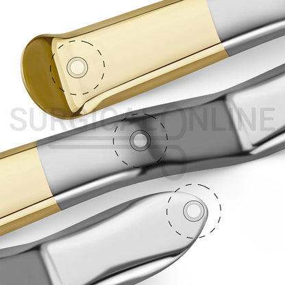 Minnesota Cheek Retractor 5.5″ Double Ended W/Half Gold Handle