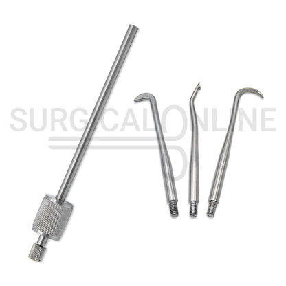 Morrel Crown Remover With 3 Attachment Tips Set