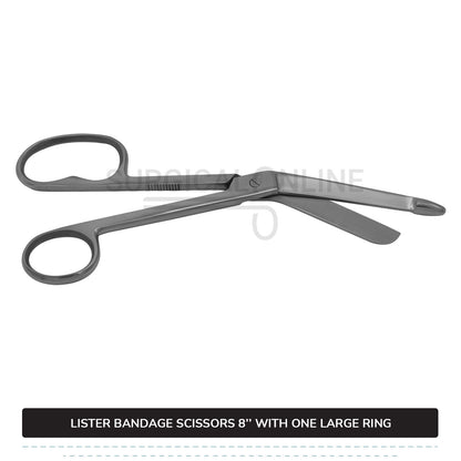 Lister Bandage Scissor 8" with One Large Ring