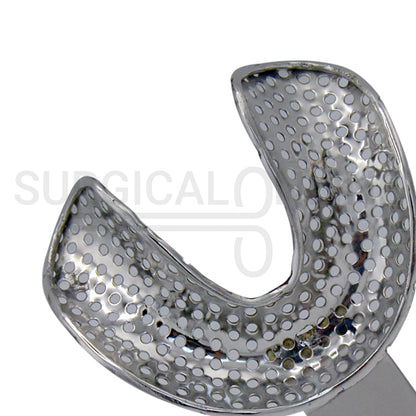 10 Edentulous Dental Impression Trays Perforated
