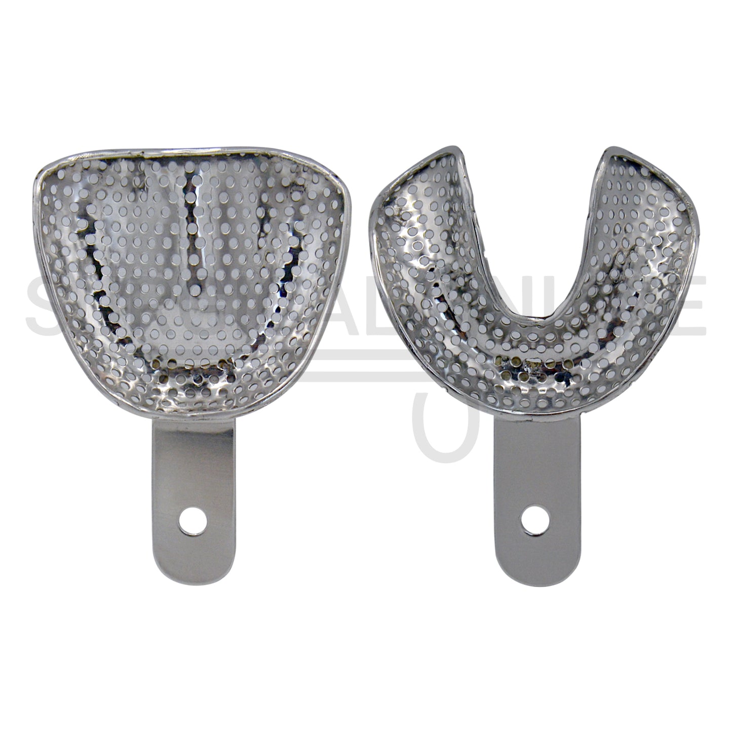 10 Edentulous Dental Impression Trays Perforated