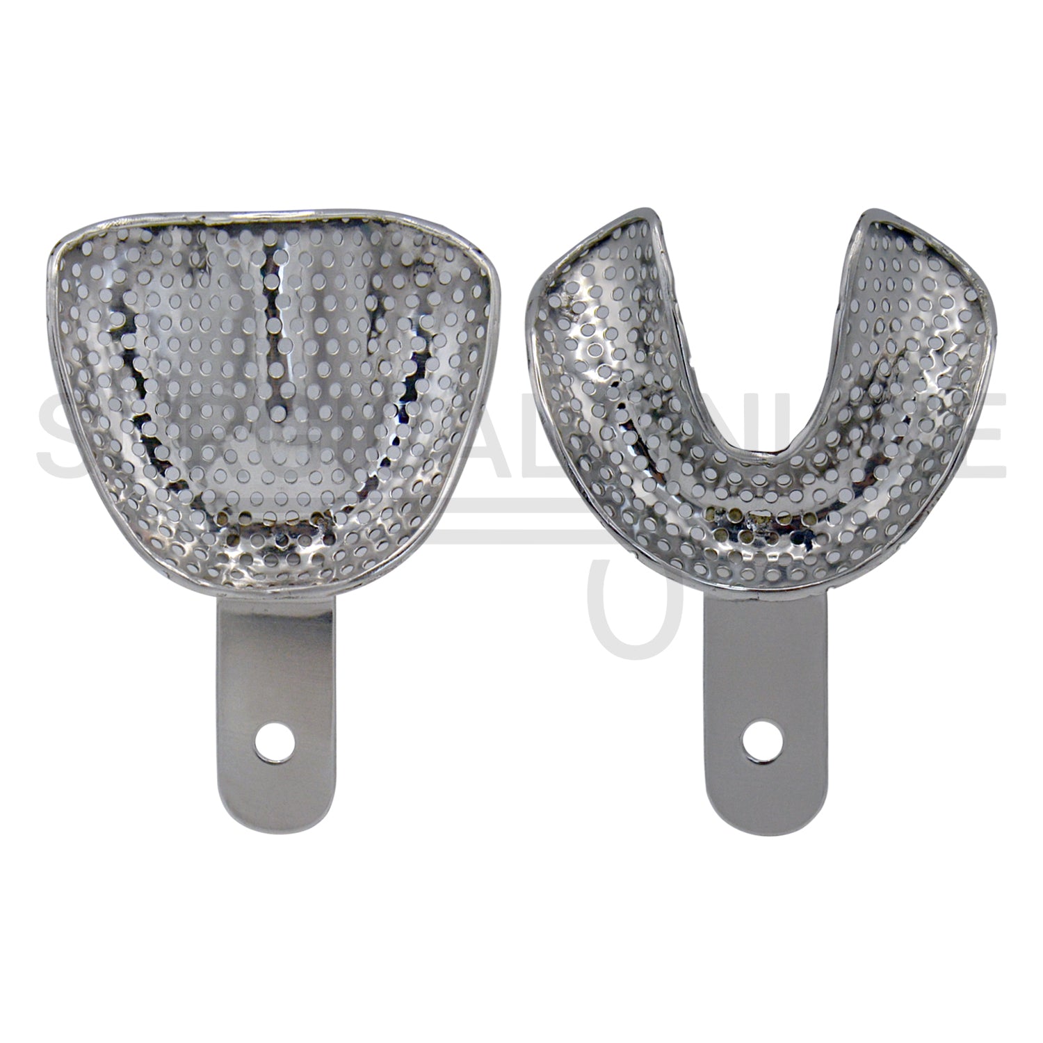 10 Edentulous Dental Impression Trays Perforated