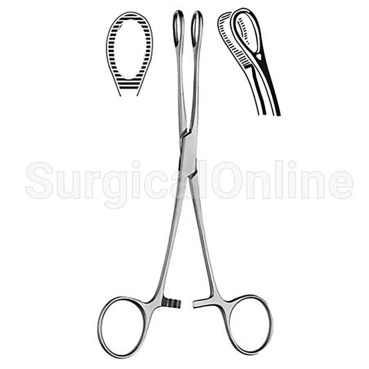 Foerster Sponge Forceps Serrated Curved 7.00"
