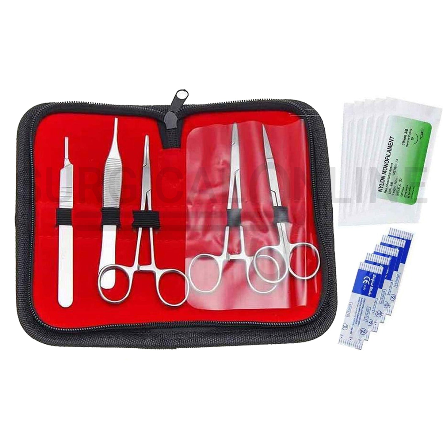 41 Piece Surgical Suture Practice Kit - Stainless Steel CE Instruments For Medical Students & Vets