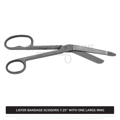 Lister Bandage Scissor 7.25" with One Large Ring