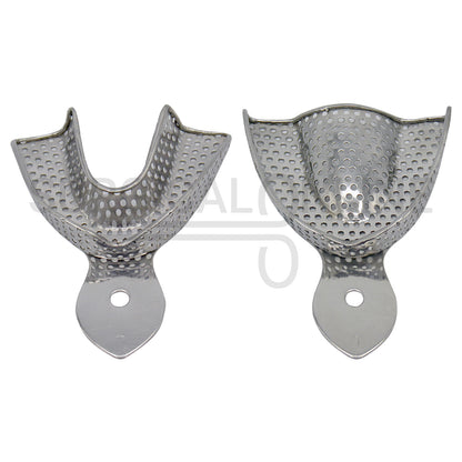2 Dental Impression Trays Perforated L Upper & Lower