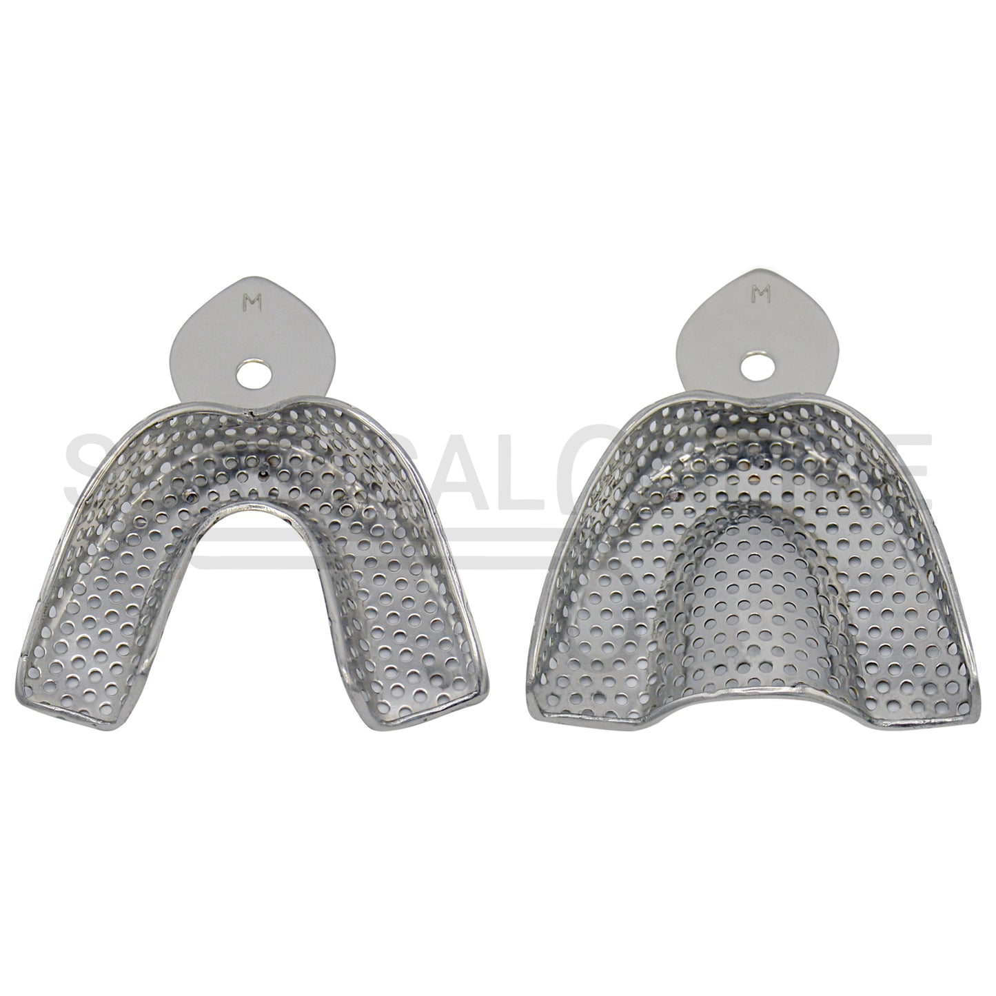 2 Dental Impression Trays Perforated M Upper & Lower