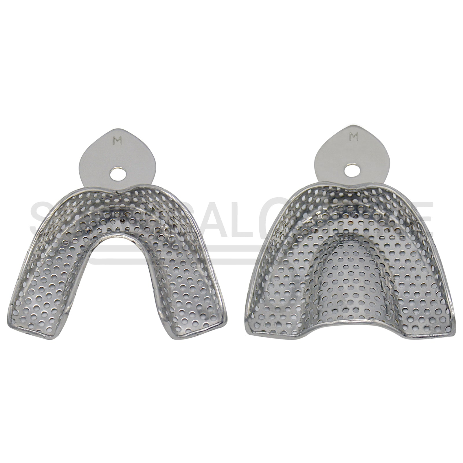2 Dental Impression Trays Perforated M Upper & Lower