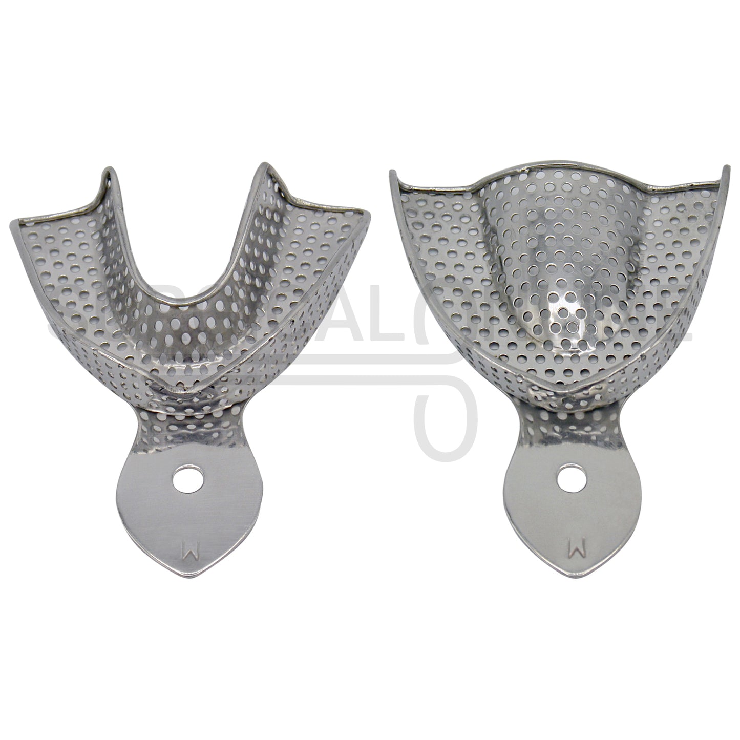 2 Dental Impression Trays Perforated M Upper & Lower