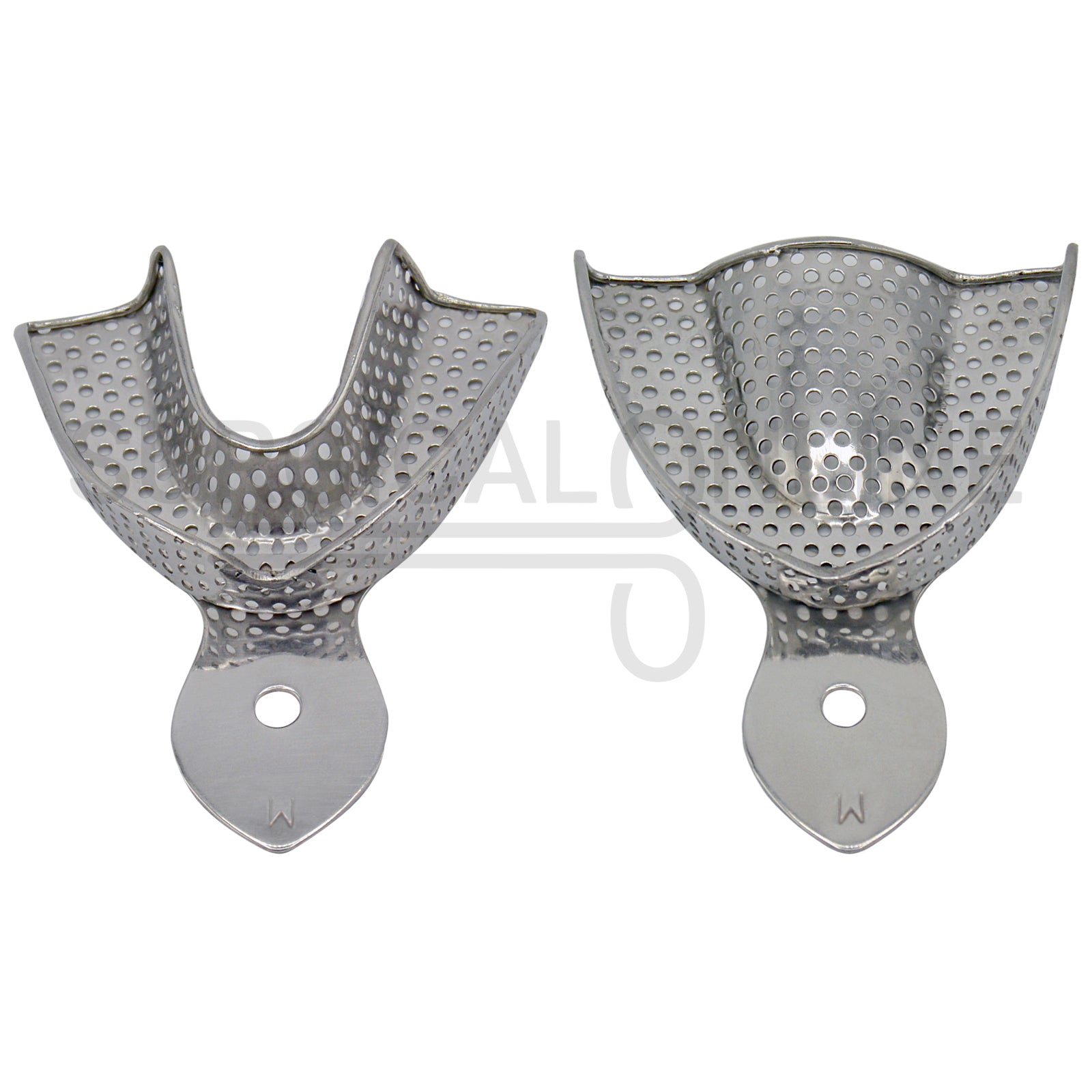 2 Dental Impression Trays Perforated M Upper & Lower
