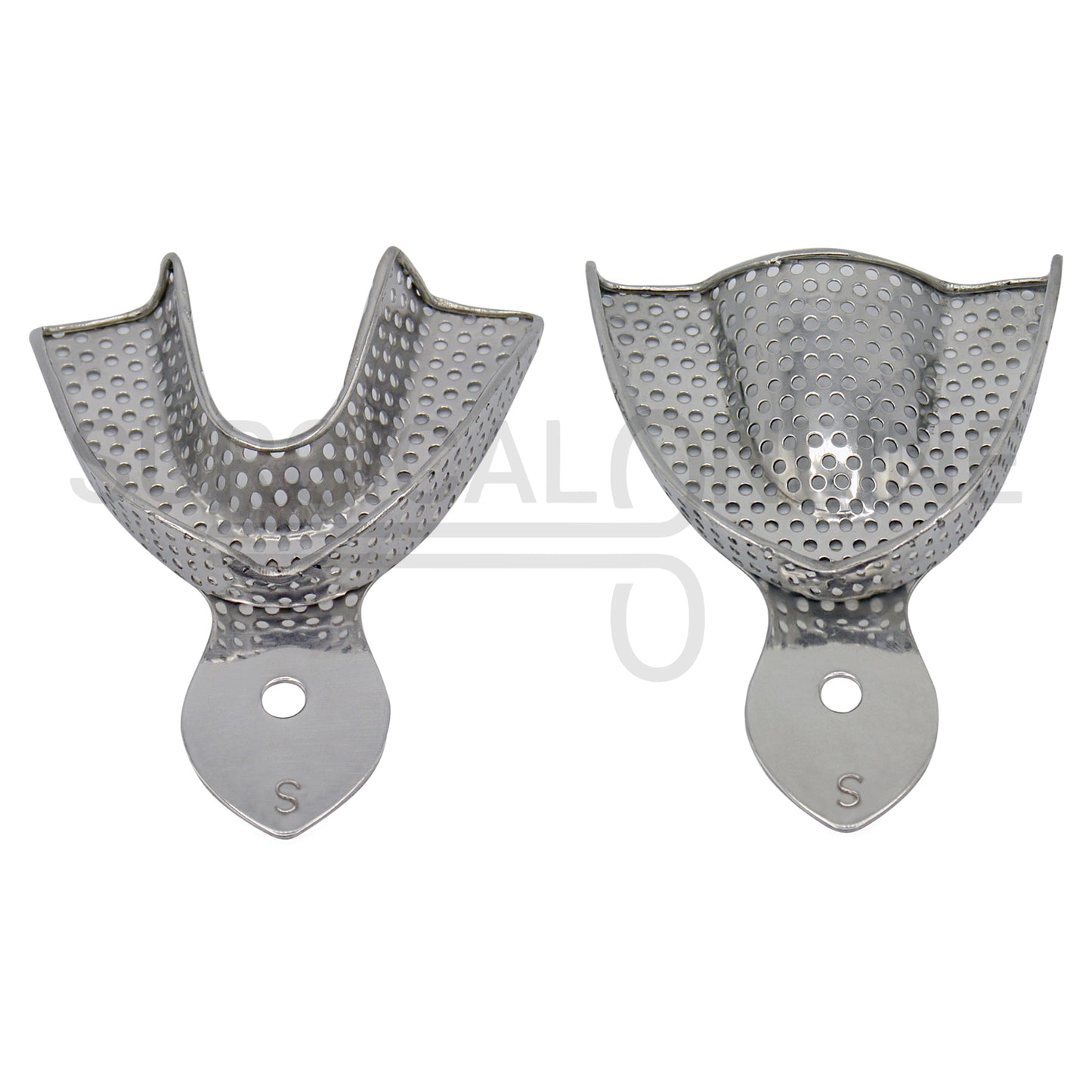 2 Dental Impression Trays Perforated S Upper & Lower