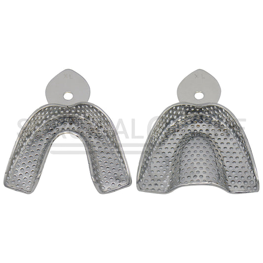 2 Dental Impression Trays Perforated XL Upper & Lower